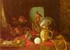 Still Life with Fruit, Objets d'Art and a White Rose on a Ta